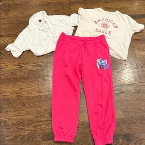 Stitch Pink Jogger Pants woman’s size small bundle fair shape